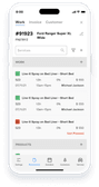 phone mockup with service app